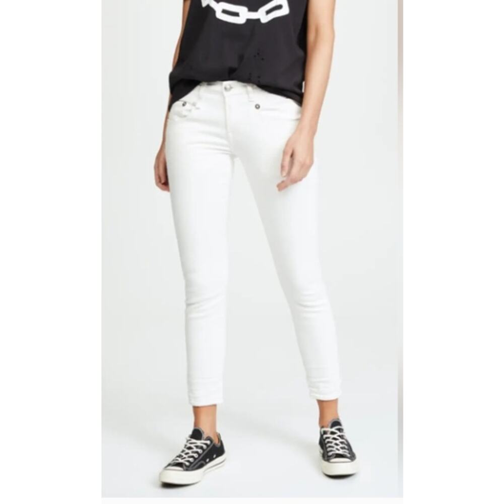 R13 Crisp White Skinny Jeans